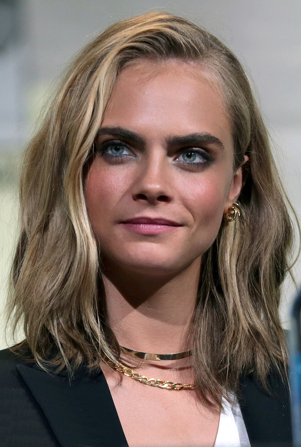 Portrait of British model and actress Cara Delevingne
