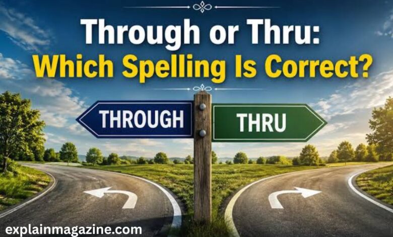 through or thru